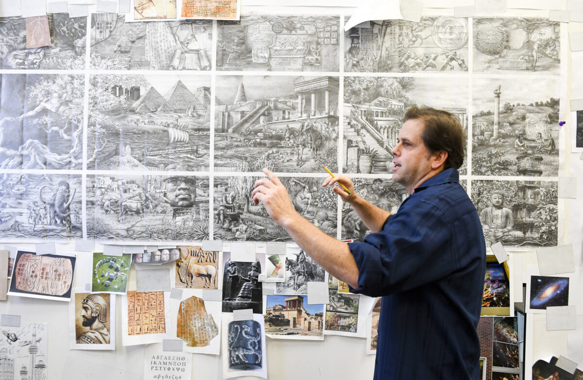 Installation begins on massive ‘Roots of Knowledge’ stained glass mural at UVU News, Sports